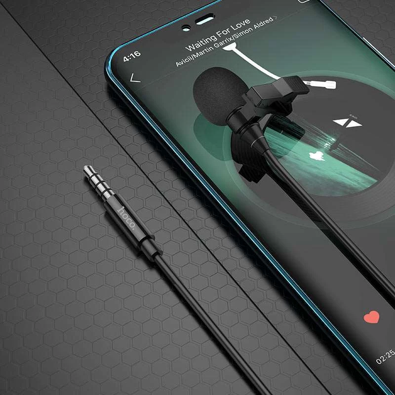 Мікрофон петличний Hoco L14 3,5mm – Чорний. Фото 4 з 6