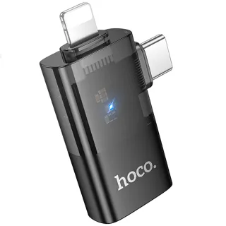 Переходник Hoco UA36E Combo 2-in-1 (Type-C/Lightning to USB2.0) фото 1 из 1