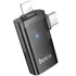 Переходник Hoco UA36E Combo 2-in-1 (Type-C/Lightning to USB2.0) – Black. Фото 1 из 4