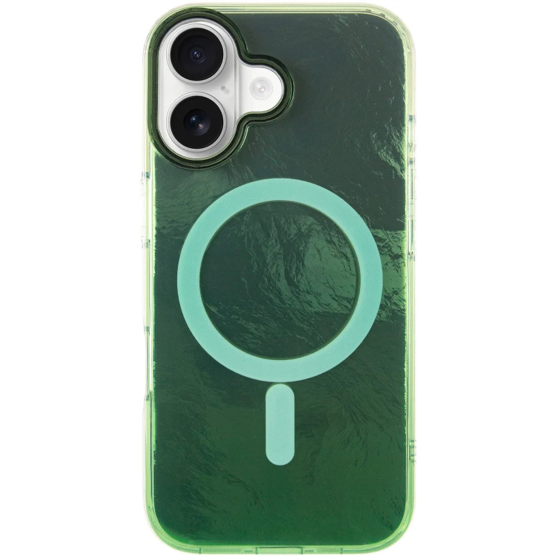 Силіконовий чохол Shiny Mountain (MagFit) для Apple iPhone 17 (6.3") – Green. Фото 3 з 8