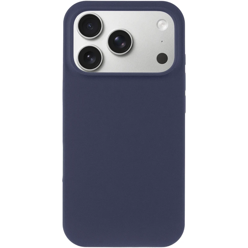 Чехол с закрытым низом Silicone Case для Apple iPhone 18 – Темно-синий / Midnight blue. Фото 2 из 2