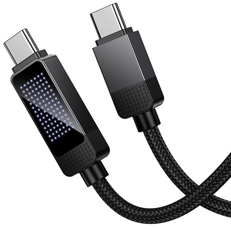 Дата кабель Hoco U154 Matrix Type-C to Type-C 60W (1m) – Black. Фото 5 з 6