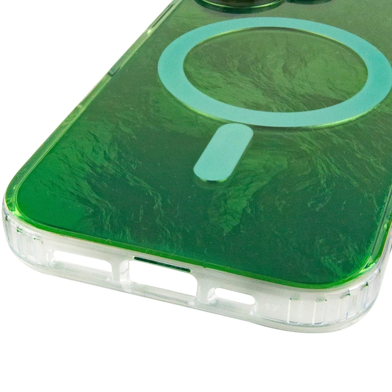 Силіконовий чохол Shiny Mountain (MagFit) для Apple iPhone 17 (6.3") – Green. Фото 8 з 8