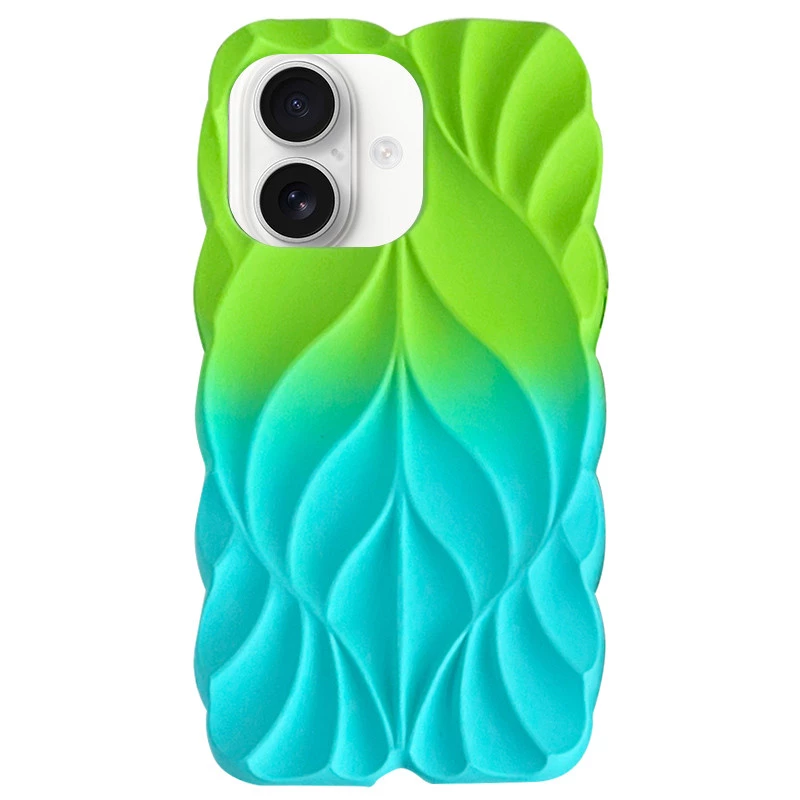 Силиконовый чехол Leaf для Apple iPhone 16 – Green / Aqua. Фото 1 из 1