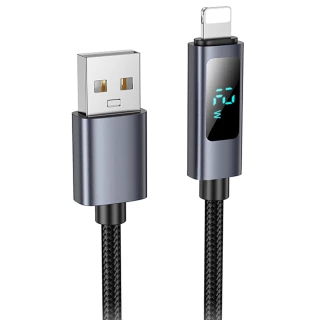 Дата кабель Hoco X112 Favor with display USB to Lightning 2.4A (1m) фото 1 Дата кабель Hoco X112 Favor with display USB to Lightning 2.4A (1m) фото 1 з 1