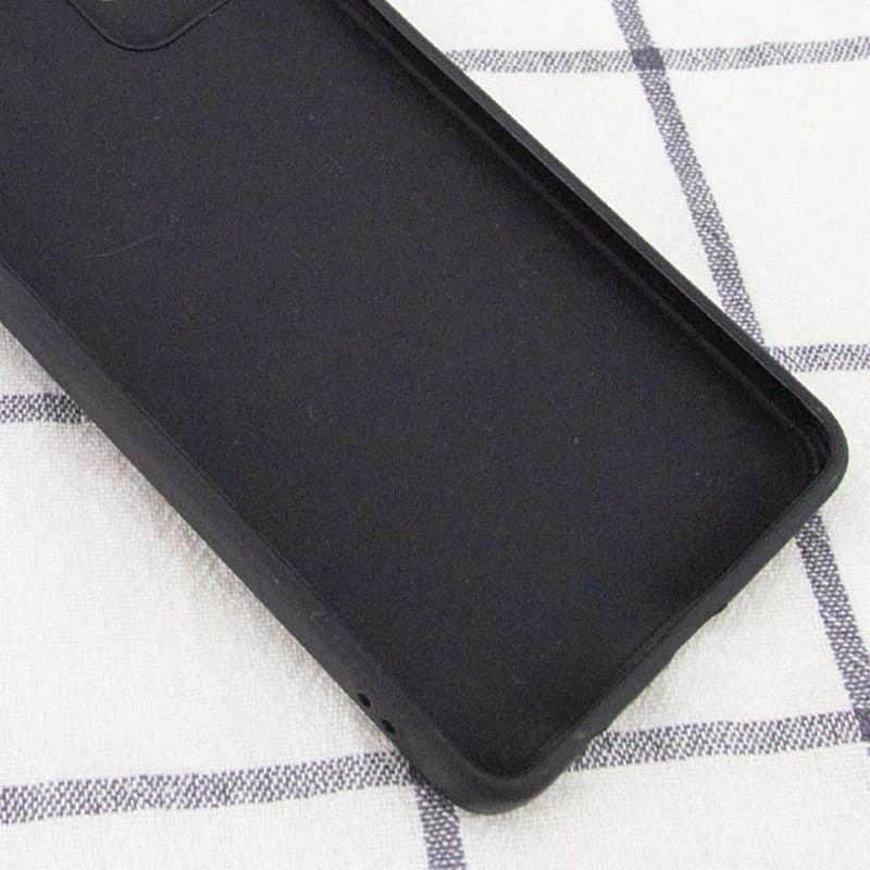 Цветной силиконовый чехол с защитой камеры для Xiaomi Redmi Note 11 (Global) / Note 11S – Черный / Black. Фото 3 из 4
