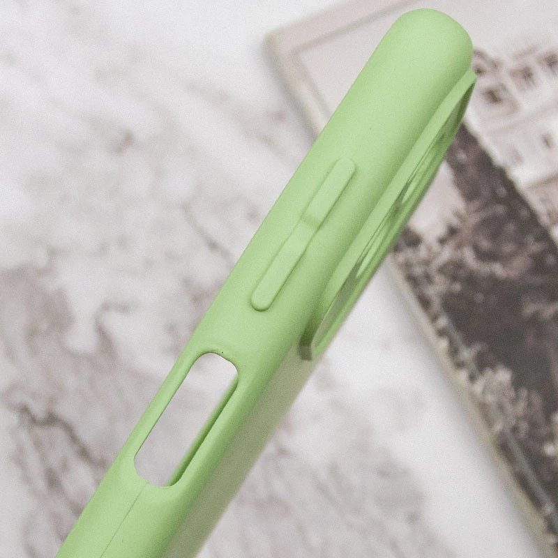 Кольоровий силіконовий чохол GETMAN із закритою камерою для Samsung Galaxy M33 5G – Зелений / Pistachio. Фото 6 з 6