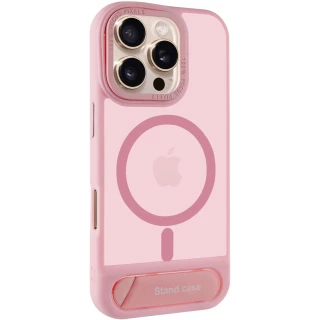 TPU+PC чохол Stand case для Apple iPhone 16 Pro — Pink