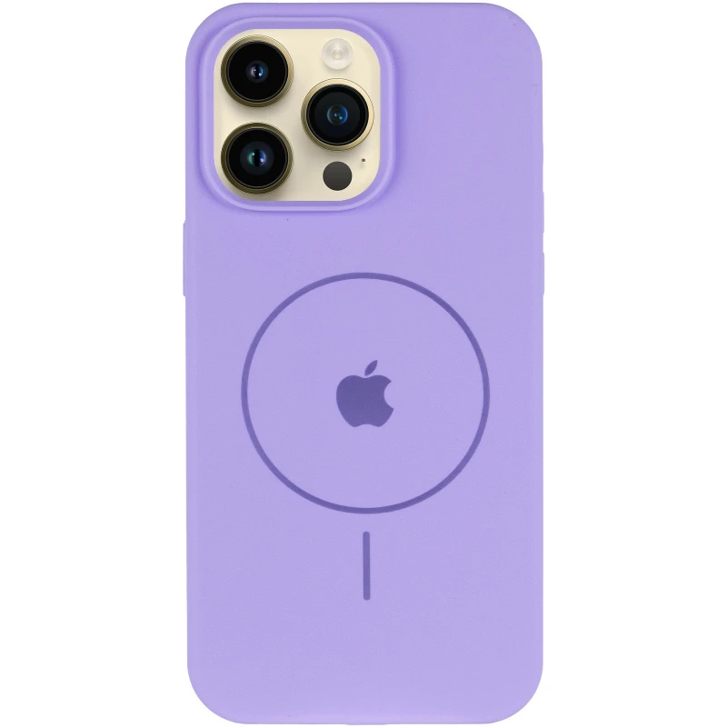 Чохол Silicone Case Full Protective (AA) V2 with MagSafe для Apple iPhone 17 (6.3") – Бузковий / Dasheen. Фото 3 з 7