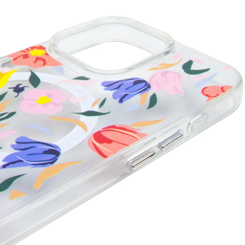 TPU+PC чохол Clear Garden with MagSafe для Apple iPhone 16 Pro – Tropical Art. Фото 4 з 5