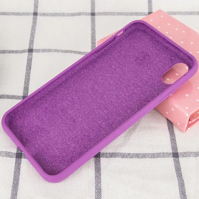 Чохол Silk Full Protective (AA) NO LOGO для Apple iPhone XS (5.8") – Фіолетовий / Grape. Фото 3 з 3
