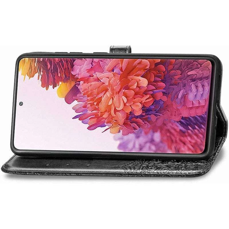 Шкіряний чохол-книжка Art Case з візитницею для Samsung Galaxy S20 FE – Чорний. Фото 4 з 6