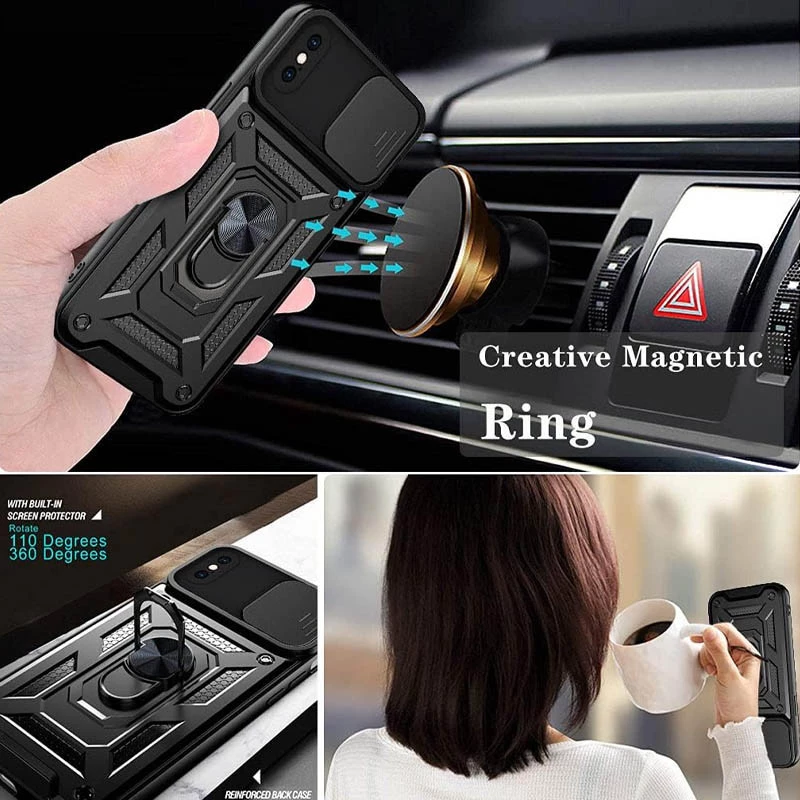 Ударопрочный чехол Serge Ring с защитой камеры для Apple iPhone XS Max (6.5") – Черный. Фото 5 из 5