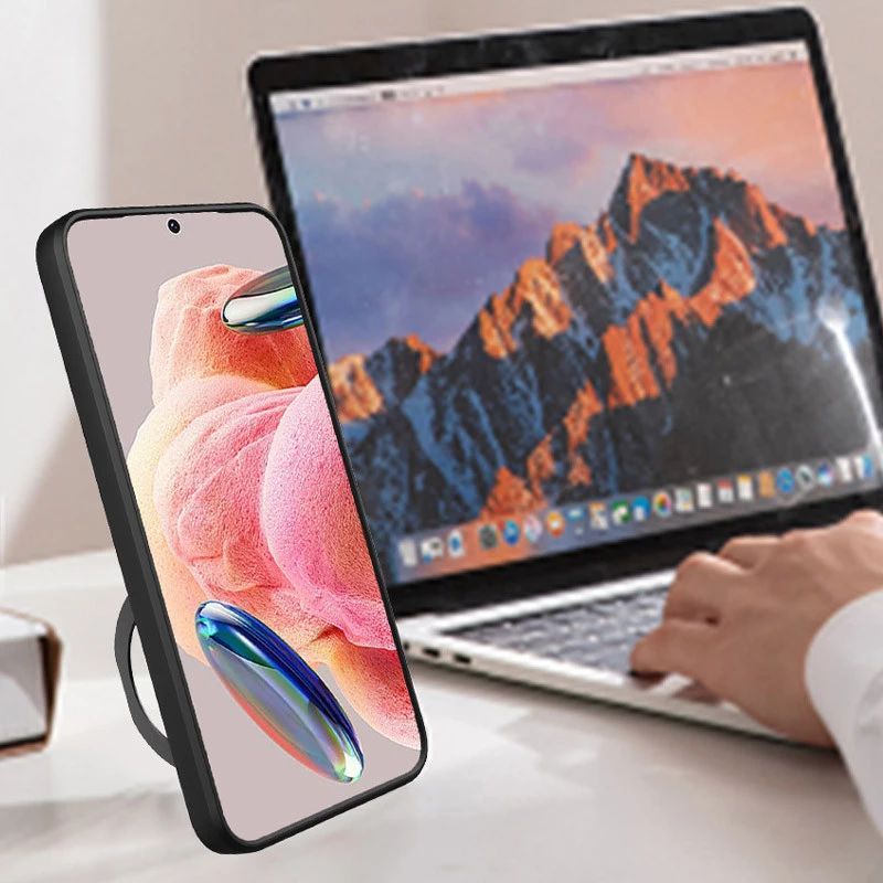 Ударопрочный чехол Bracket Ringstand с защитной шторкой для камеры для Samsung Galaxy A52 4G / A52 5G – Black. Фото 11 из 11