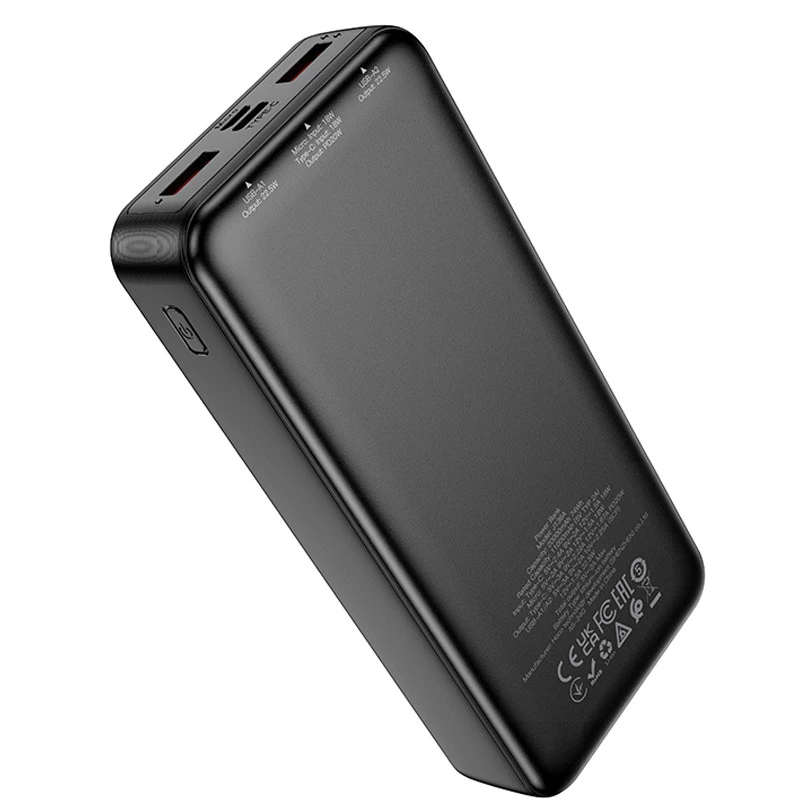 Портативное ЗУ Power Bank Hoco J136A Sirui 22.5W+PD20W 20000 mAh – Black. Фото 4 из 5