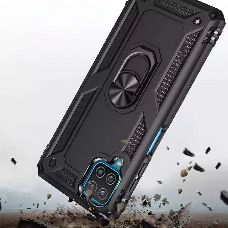 Протиударний чохол Serge Ring з кільцем на Samsung Galaxy M12 – Чорний. Фото 5 з 7