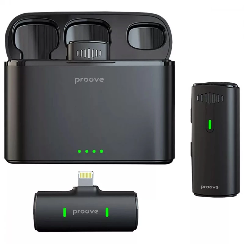 

Петличний бездротовий мікрофон Proove Demo Lightning (Black)
