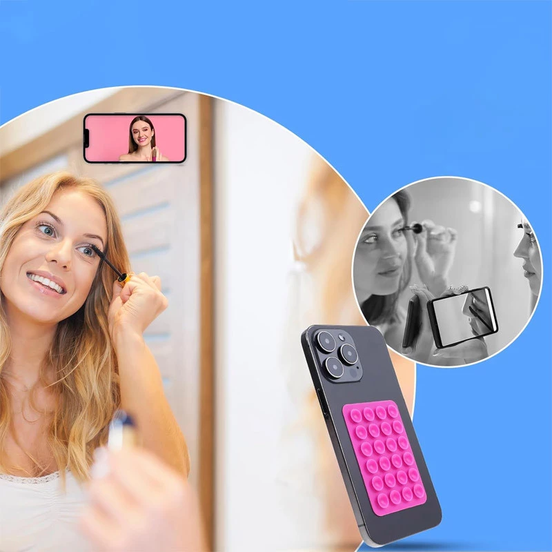 Тримач-присоска для телефону Double Side Silicone 80*55мм – Barbie Pink. Фото 2 з 2