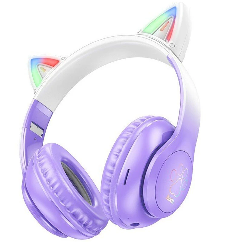 

Накладные беспроводные наушники Hoco W42 Cat (Purple grape)