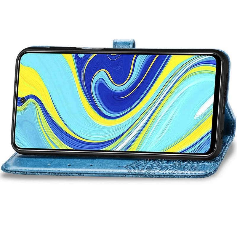 Шкіряний чохол-книжка Art Case з візитницею для Xiaomi Redmi Note 9 / Redmi 10X – Синій. Фото 4 з 6