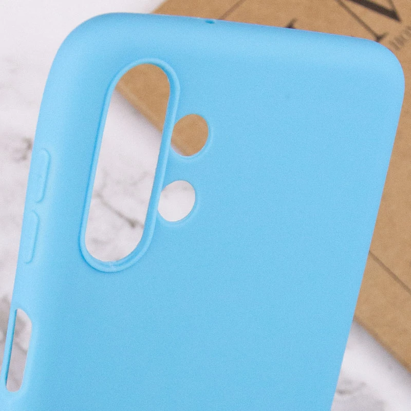 Цветной силиконовый чехол для Samsung Galaxy A13 4G – Голубой. Фото 8 из 8