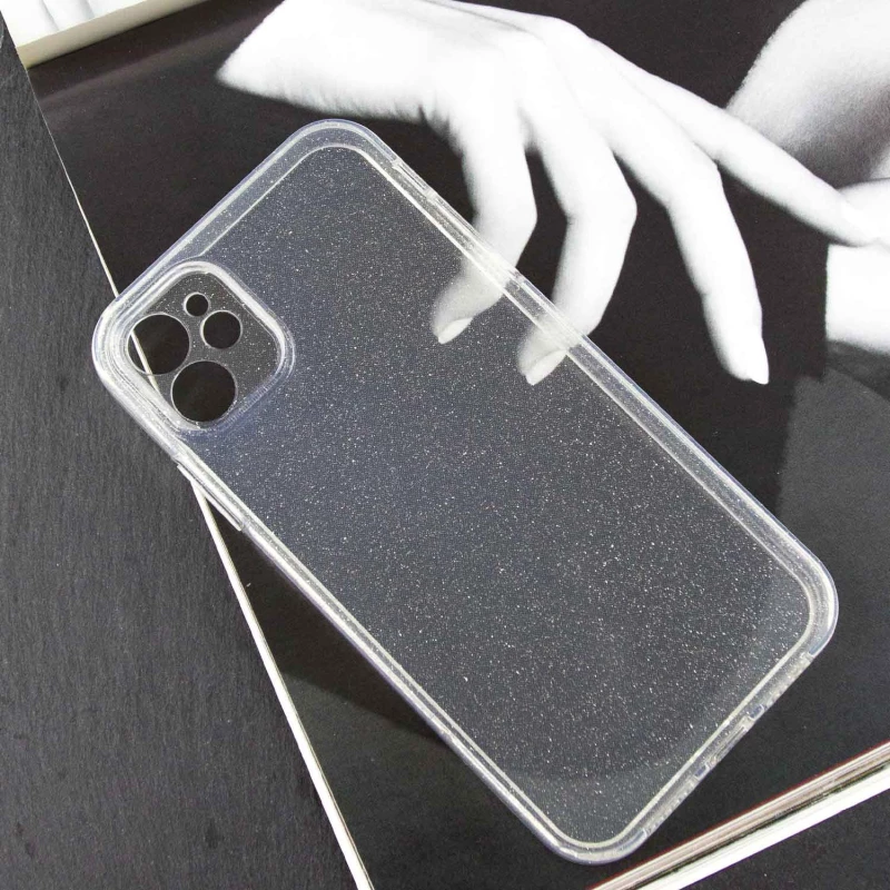 Прозрачный чехол с блестками Apple iPhone 12 (6.1") – Clear. Фото 4 из 9