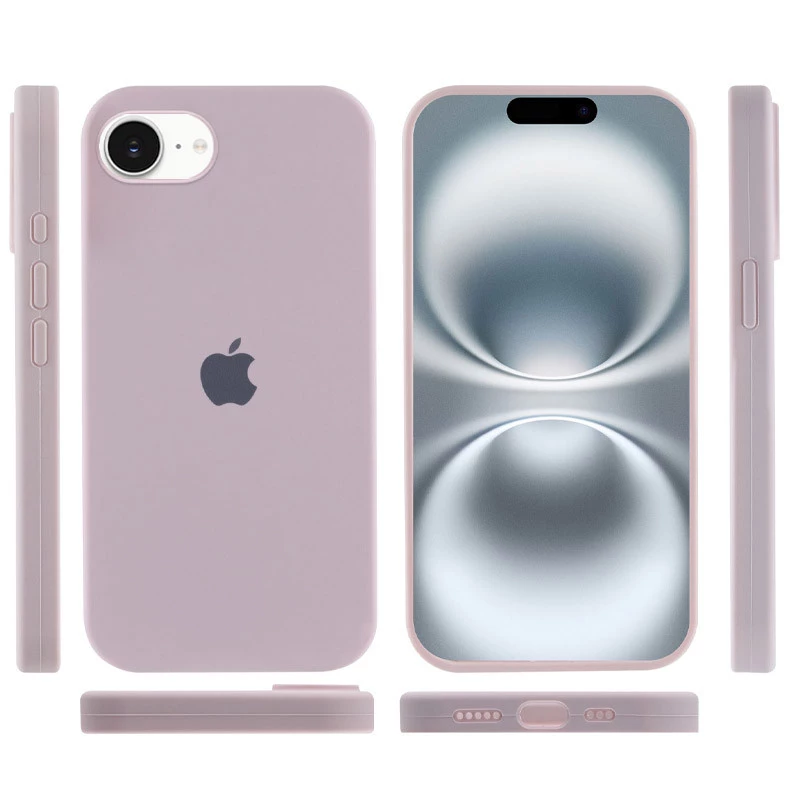 Чехол Silicone Case с закрытым низом для Apple iPhone 17e (6.1") – Розовый / Chalk Pink. Фото 7 из 8