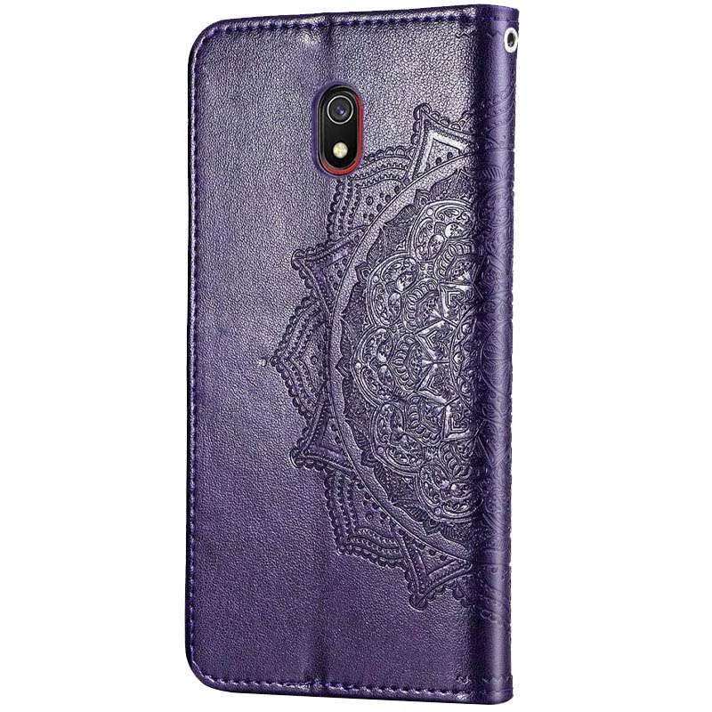 Шкіряний чохол-книжка Art Case з візитницею для Xiaomi Redmi 8a – Фіолетовий. Фото 2 з 5