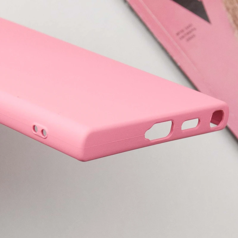 Кольоровий силіконовий чохол GETMAN із закритою камерою для Samsung Galaxy S24 Ultra – Рожевий / Pink. Фото 7 з 7