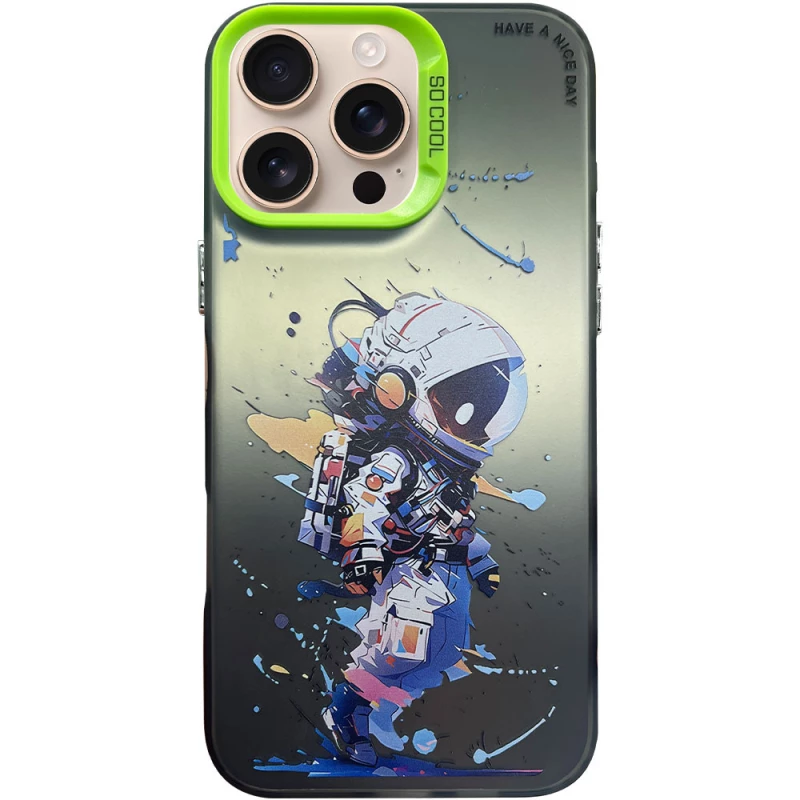 Чехол TPU+PC Street Art для Apple iPhone 16 Pro Max – Astronaut. Фото 2 из 7