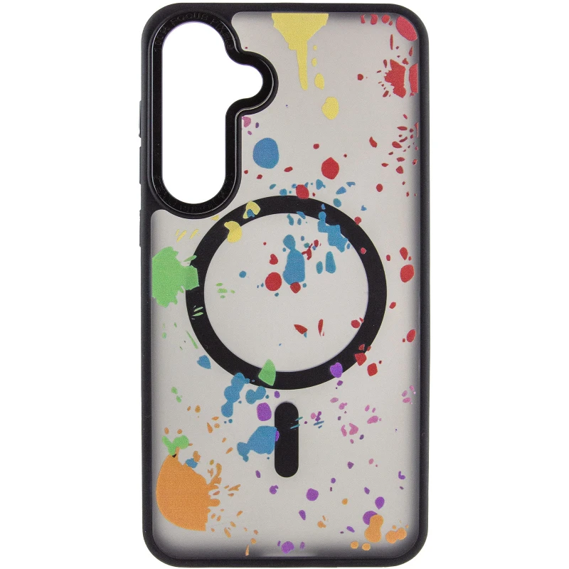 Чохол абстракція малювання з MagSafe на Samsung Galaxy S24+ – Titanium black. Фото 3 з 6