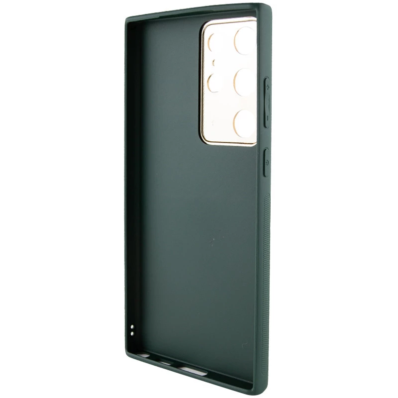 Шкіряний чохол Xshield на Samsung Galaxy S21 Ultra – Зелений / Army Green. Фото 3 з 5