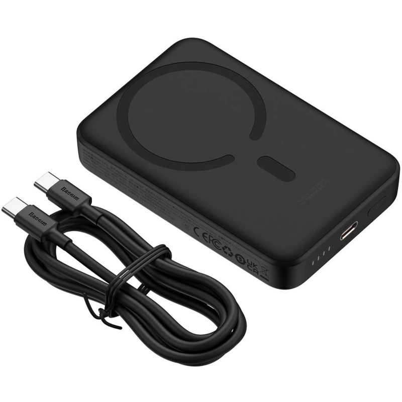 Портативний ЗП Power Bank Baseus Magnetic Mini 30W з БЗП 10000mAh (P1002210B113-00) – Cluster Black. Фото 2 з 3