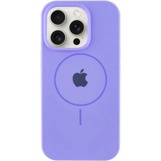 Чехол Silicone Case Full Protective (AA) V2 with MagSafe для Apple iPhone 16 Pro — Сиреневый / Lilac