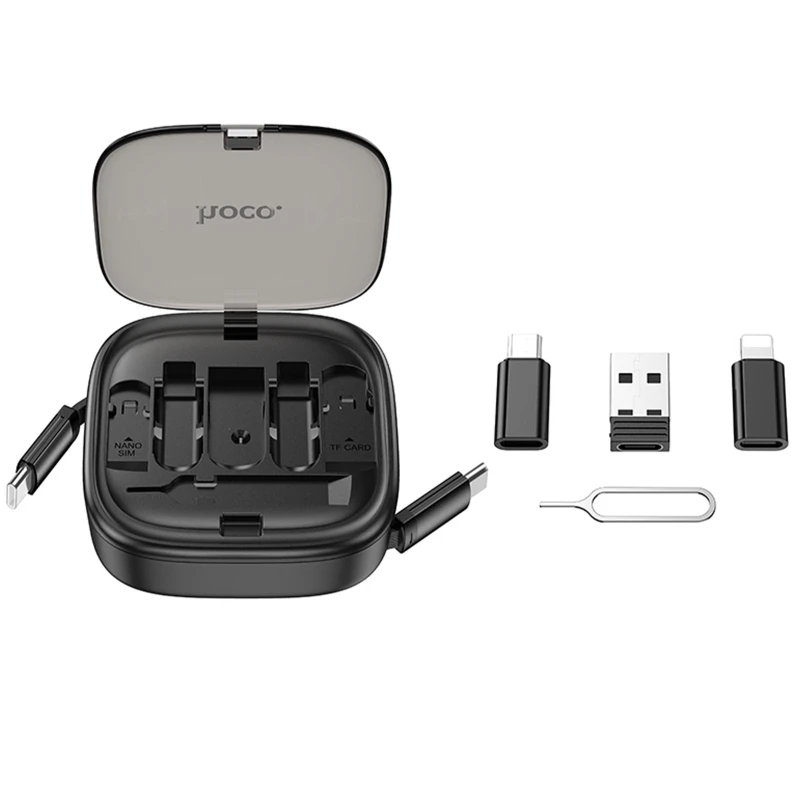 Дата кабель Hoco U140 with cable set 5in1 60W (0.95m) – Black. Фото 5 из 5