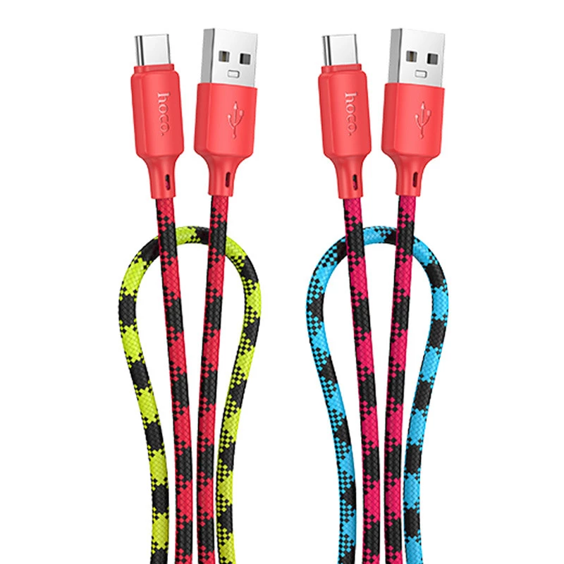 Дата кабель Hoco X116 Meridian USB to Type-C 3A (1m) – Gradient Red Mix. Фото 2 з 6