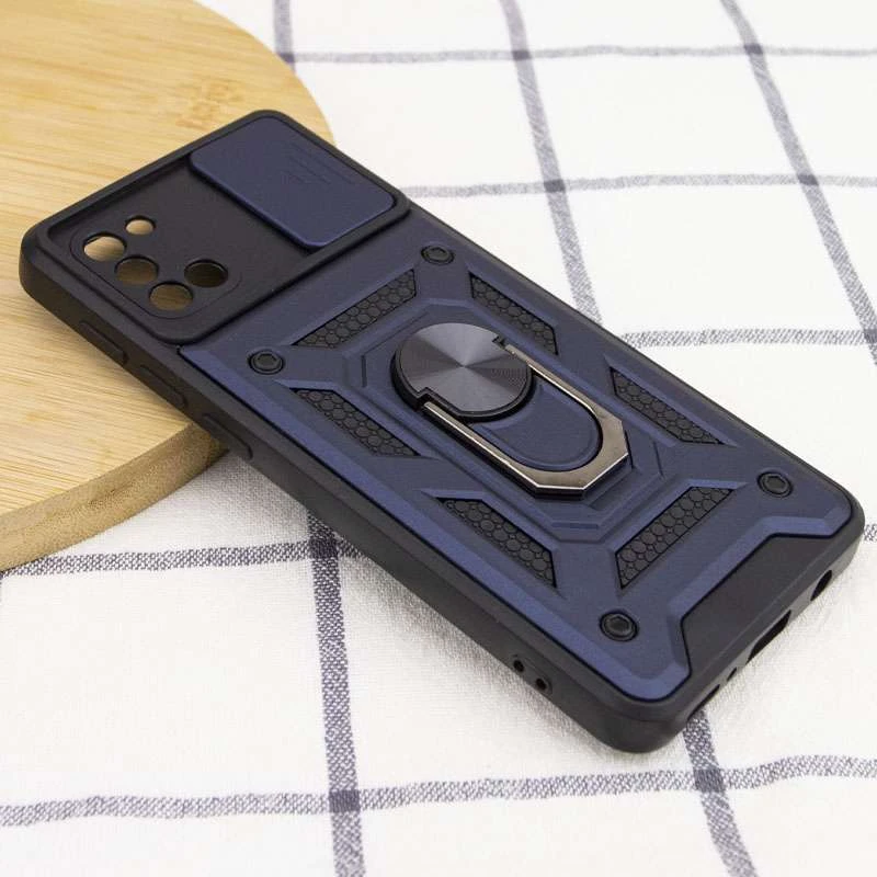 Ударопрочный чехол Serge Ring с защитой камеры для Samsung Galaxy A31 – Синий. Фото 4 из 5
