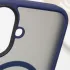 TPU+PC чехол Metal Buttons with Magnetic Fit для Apple iPhone 16 – Синий / Navy Blue. Фото 6 из 8