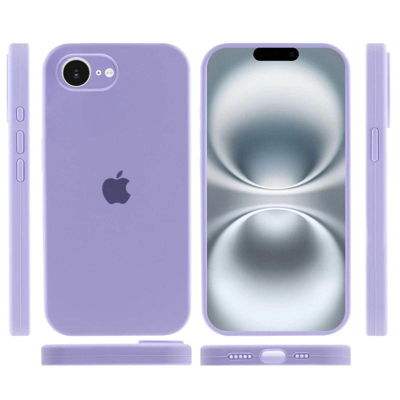 Чехол Silicone Case с закрытым низом для Apple iPhone 17e (6.1") – Сиреневый / Dasheen. Фото 4 из 6