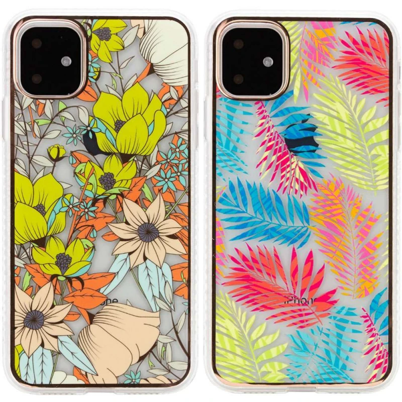 

TPU+PC чохол з квітами на Apple iPhone 11 (6.1")