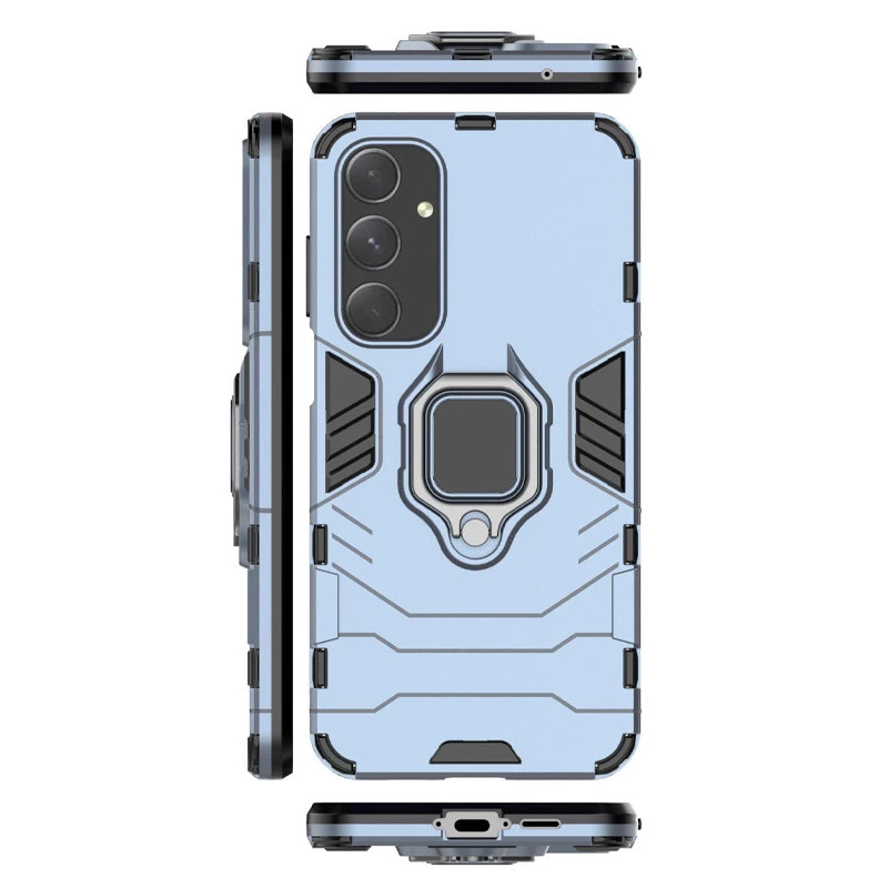 Протиударний чохол Transformer з кільцем на Samsung Galaxy A25 5G – Сірий / Metal slate. Фото 6 з 6