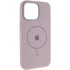 Чохол Silicone Case Full Protective (AA) V2 with MagSafe для Apple iPhone 15 (6.1") – Сірий / Lavender. Фото 2 з 6