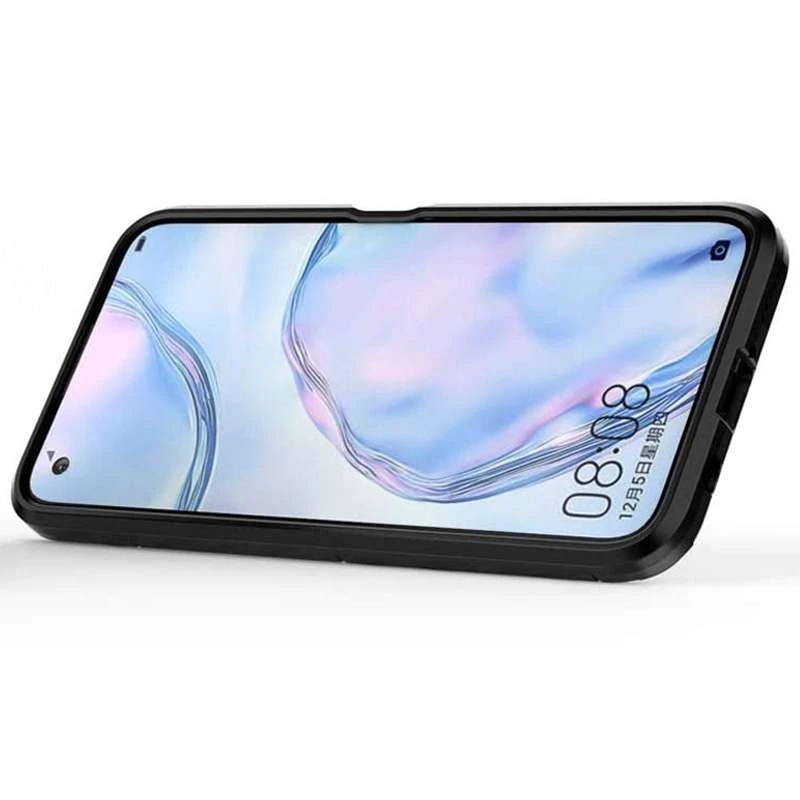 Протиударний чохол Transformer з кільцем на Huawei P40 Lite – Чорний / Soul Black. Фото 5 з 6