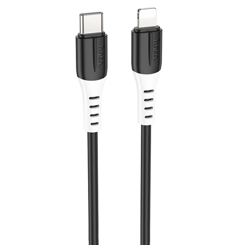 Дата кабель Hoco X82 Silicone Type-C to Lightning 20W (1m) – Black. Фото 1 з 5