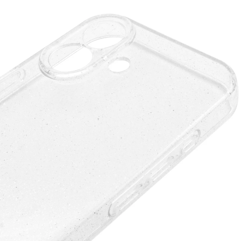 Блестящий силиконовый чехол на Apple iPhone 16 – Clear. Фото 3 из 8