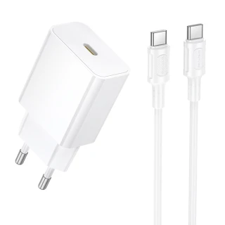 СЗУ Borofone BA112A Star PD20W (1USB-C) + кабель Type-C to Type-C фото 1 из 3