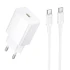 СЗУ Borofone BA112A Star PD20W (1USB-C) + кабель Type-C to Type-C – White. Фото 1 из 3