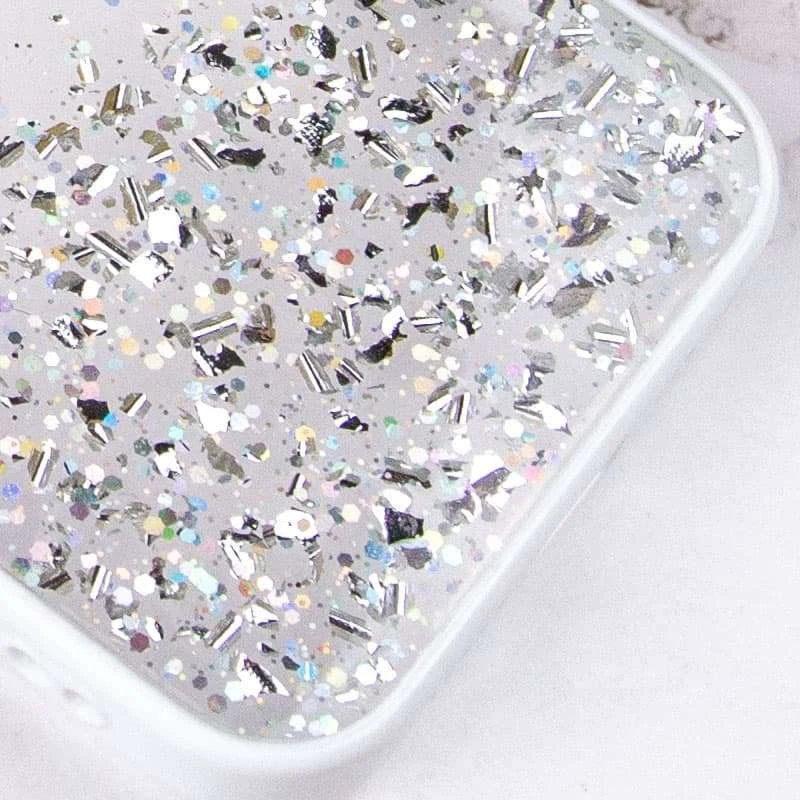 Чехол с блестками и защитой камеры для Apple iPhone 12 Pro Max (6.7") – Белый. Фото 2 из 4