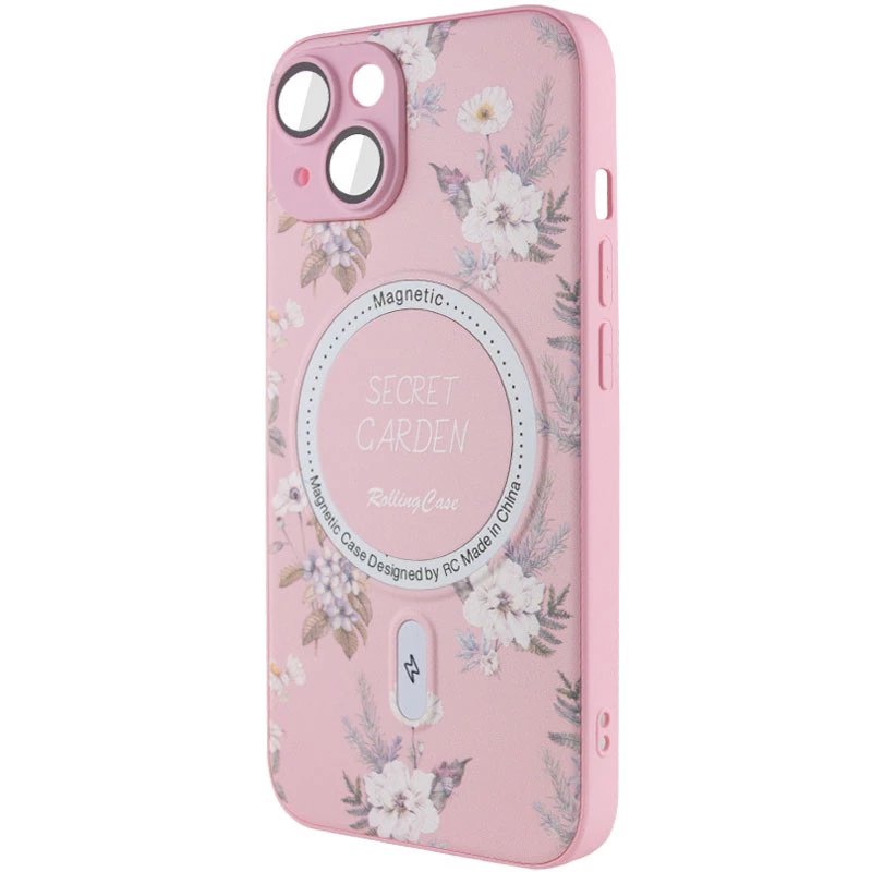 TPU+PC чехол Secret Garden с MagSafe для Apple iPhone 15 (6.1") – Pink. Фото 3 из 5