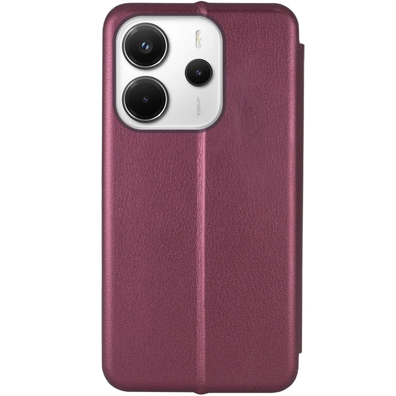 Чохол-книжка класичний на Xiaomi Redmi Note 14 4G (Europe version) – Бордовий. Фото 2 з 3
